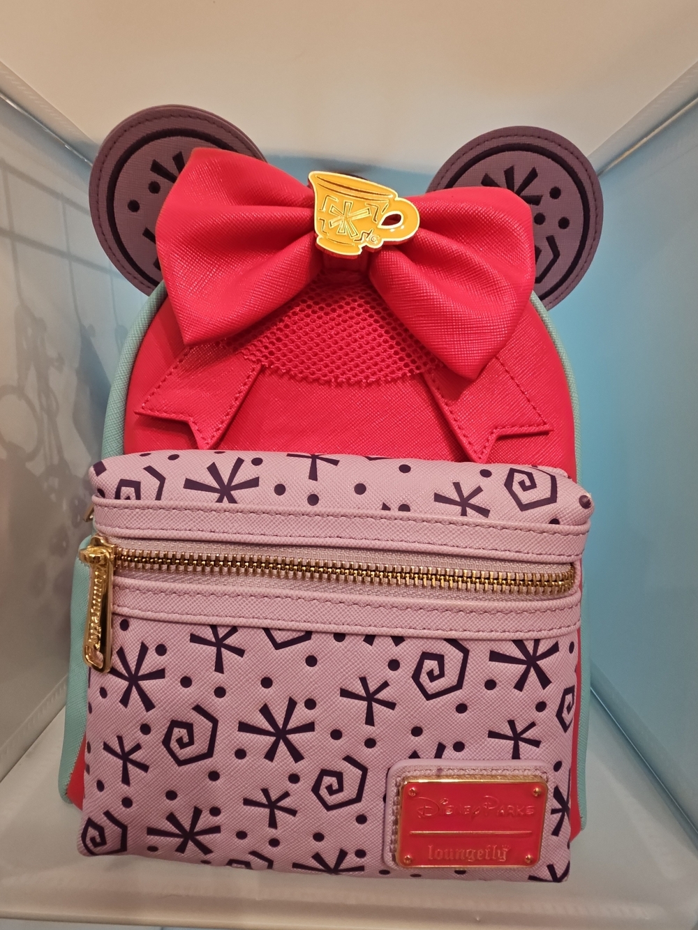 Loungefly Minnie Mouse The Main Attraction Mad Tea Party Backpack,
